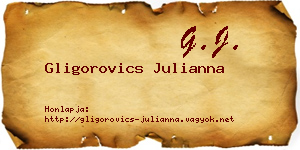 Gligorovics Julianna névjegykártya